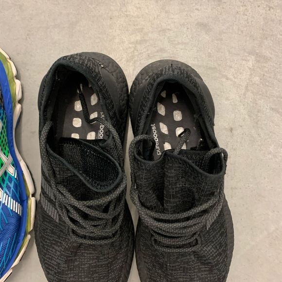 3 pairs of gently used shoes two athletic one Rockport  boots all size 10 - Picture 3 of 8